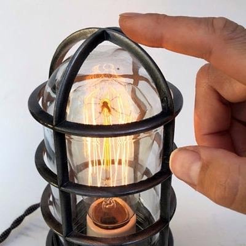 Industrial Cage Lamp - Perfect for Any Home Decor