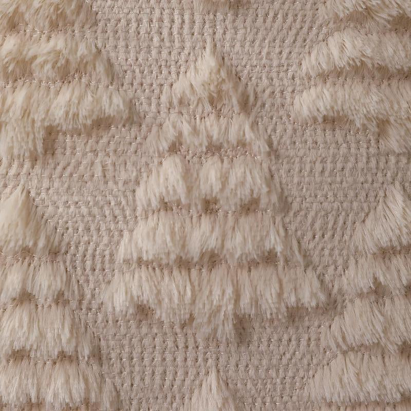 Set of 2 Beige Christmas Tree Pillow Covers ๐ โ 18ร18 Plush Faux Fur Holiday Cushions for Cozy Winter Decor.
