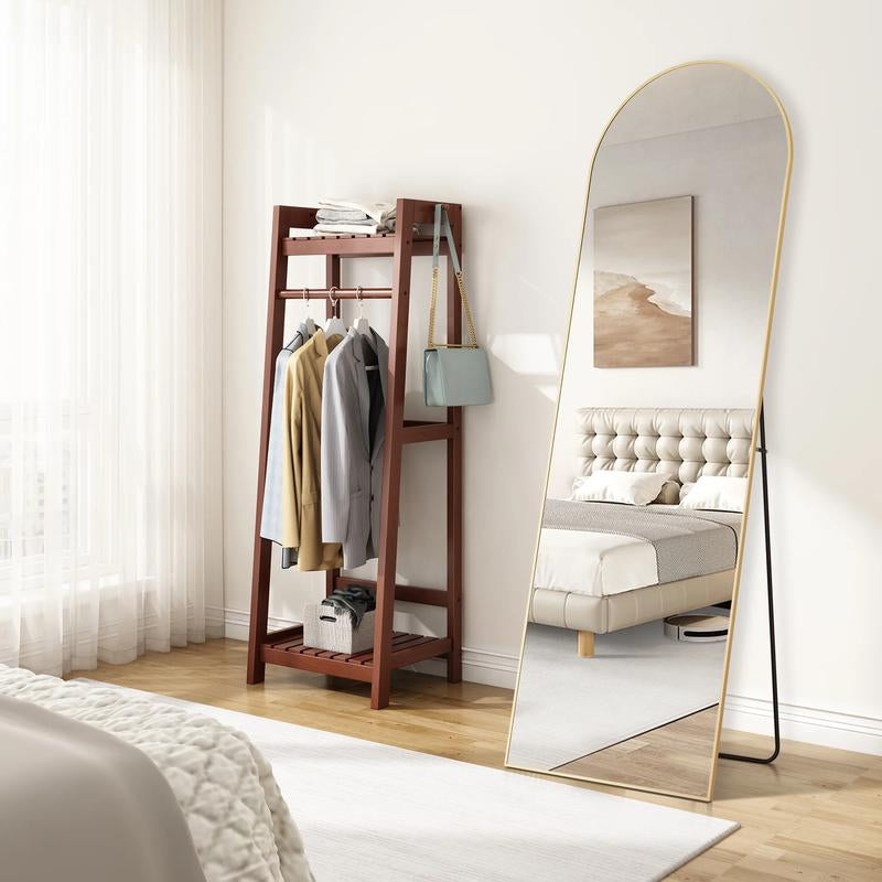 CONCETTA Arched Full Length Mirror, Full Body Standing Mirror Floor Mirrors, Gold Frame