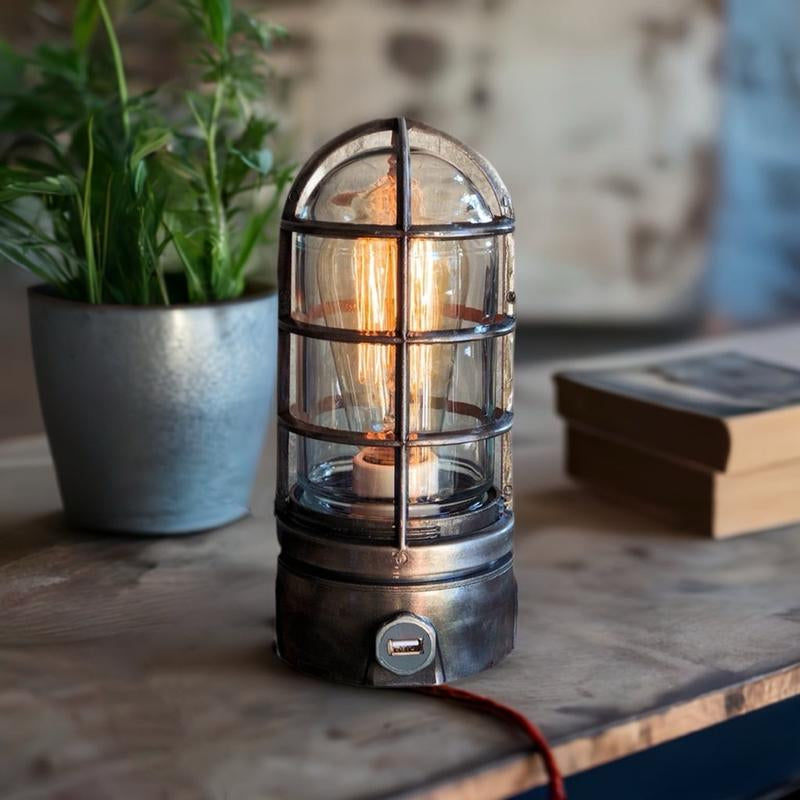Industrial Cage Lamp - Perfect for Any Home Decor