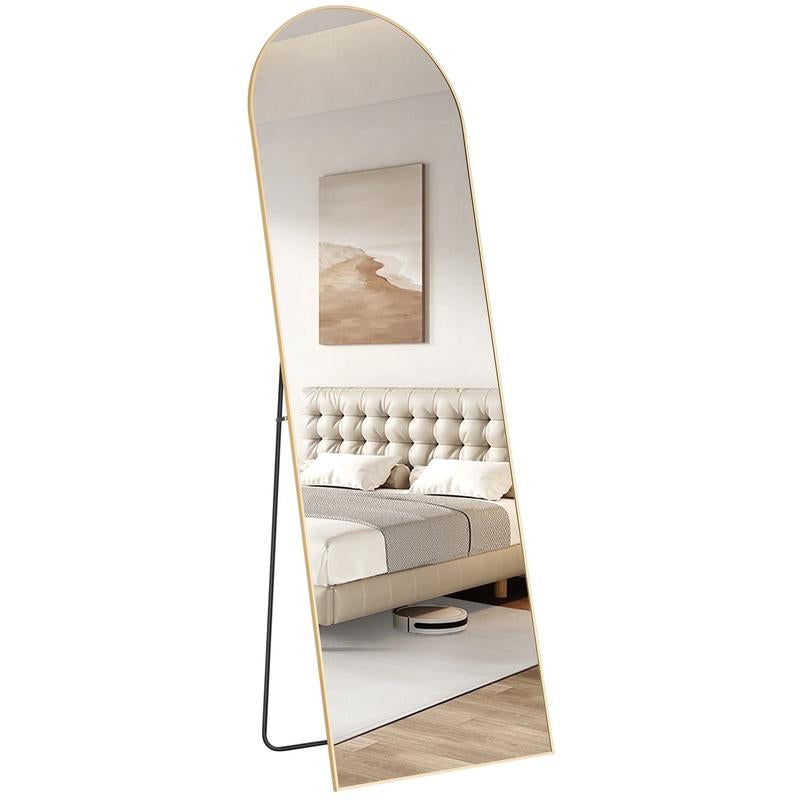 CONCETTA Arched Full Length Mirror, Full Body Standing Mirror Floor Mirrors, Gold Frame