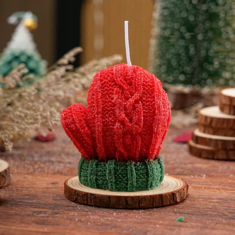 Christmas Scented Candles Gift Box Set with Reindeer & Tree Designs Handmade for Home Decor & Gifting Warm Spices & Pine Fragrance