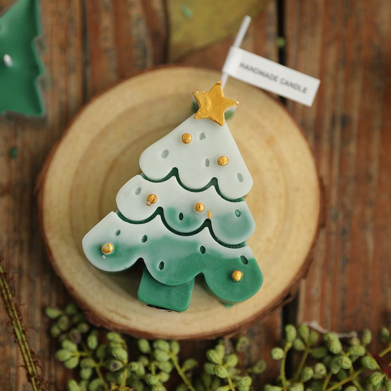 Christmas Scented Candles Gift Box Set with Reindeer & Tree Designs Handmade for Home Decor & Gifting Warm Spices & Pine Fragrance