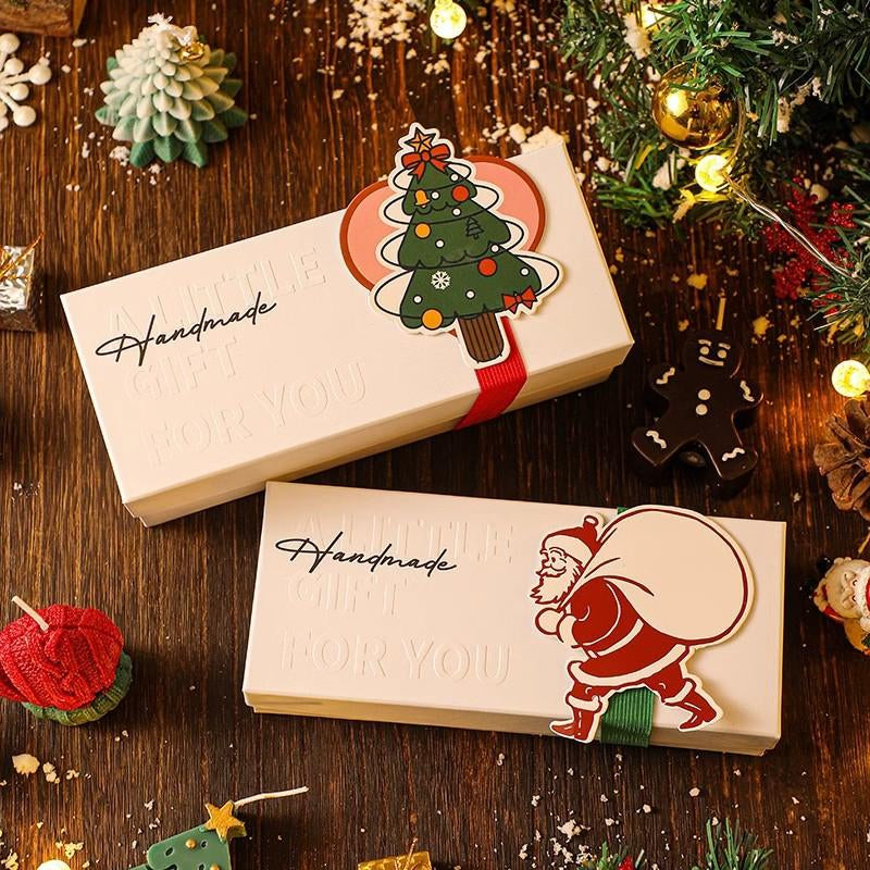 Christmas Scented Candles Gift Box Set with Reindeer & Tree Designs Handmade for Home Decor & Gifting Warm Spices & Pine Fragrance
