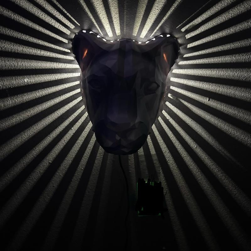 Lion Wall Light Home Decor 3D Printed Nightlight