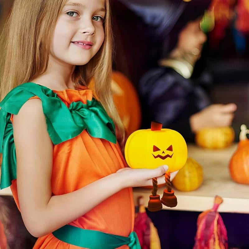 Pumpkin Night Light, Cute LED Lamp, Silicone Dimmable Nursery Nightlight for Kids, Silicone Rechargeable Bedside Touch Lamp, Funny Office Desk and Halloween Decor for Woman and Kids