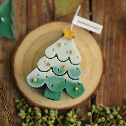 Christmas Scented Candles Gift Box Set with Reindeer & Tree Designs Handmade for Home Decor & Gifting Warm Spices & Pine Fragrance